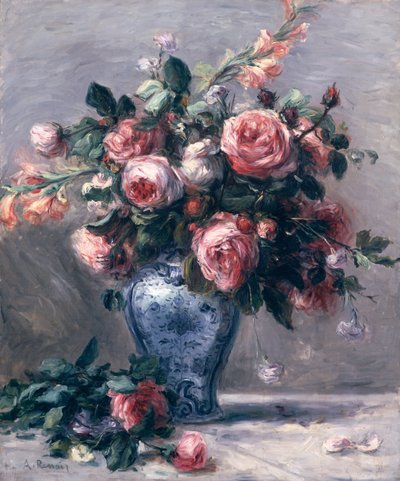 Vase of Roses by Pierre Auguste Renoir